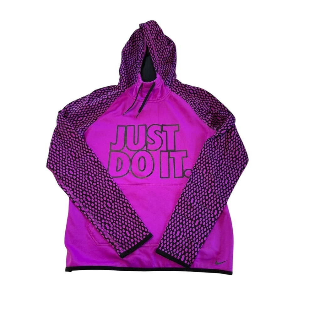 Nike Thermafit Purple & Black Fleece Lined Just Do It Hoodie Small
